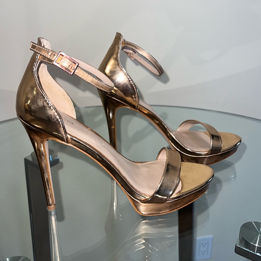 Aldo heels rose gold